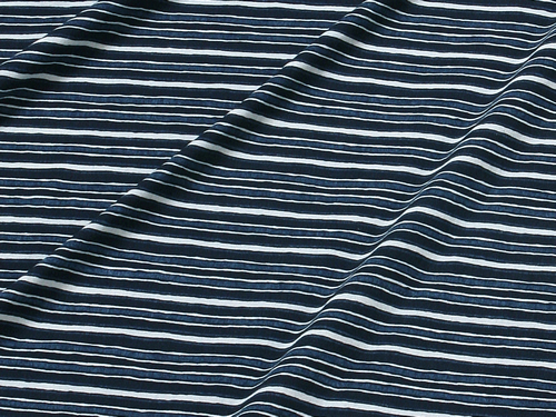 Japanese indigo-dyed fabric |  Edo motif - Graphic < Stripes >