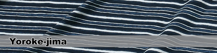 Japanese indigo-dyed fabric |  Edo motif - Graphic < Stripes >