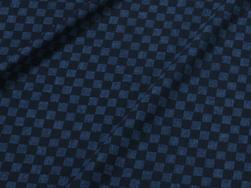 Japanese indigo-dyed fabric | Edo motif  Geometric < Ichimatsu >