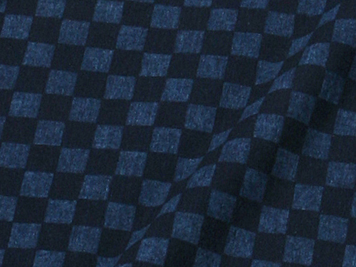 Japanese indigo-dyed fabric | Edo motif  Geometric < Ichimatsu >